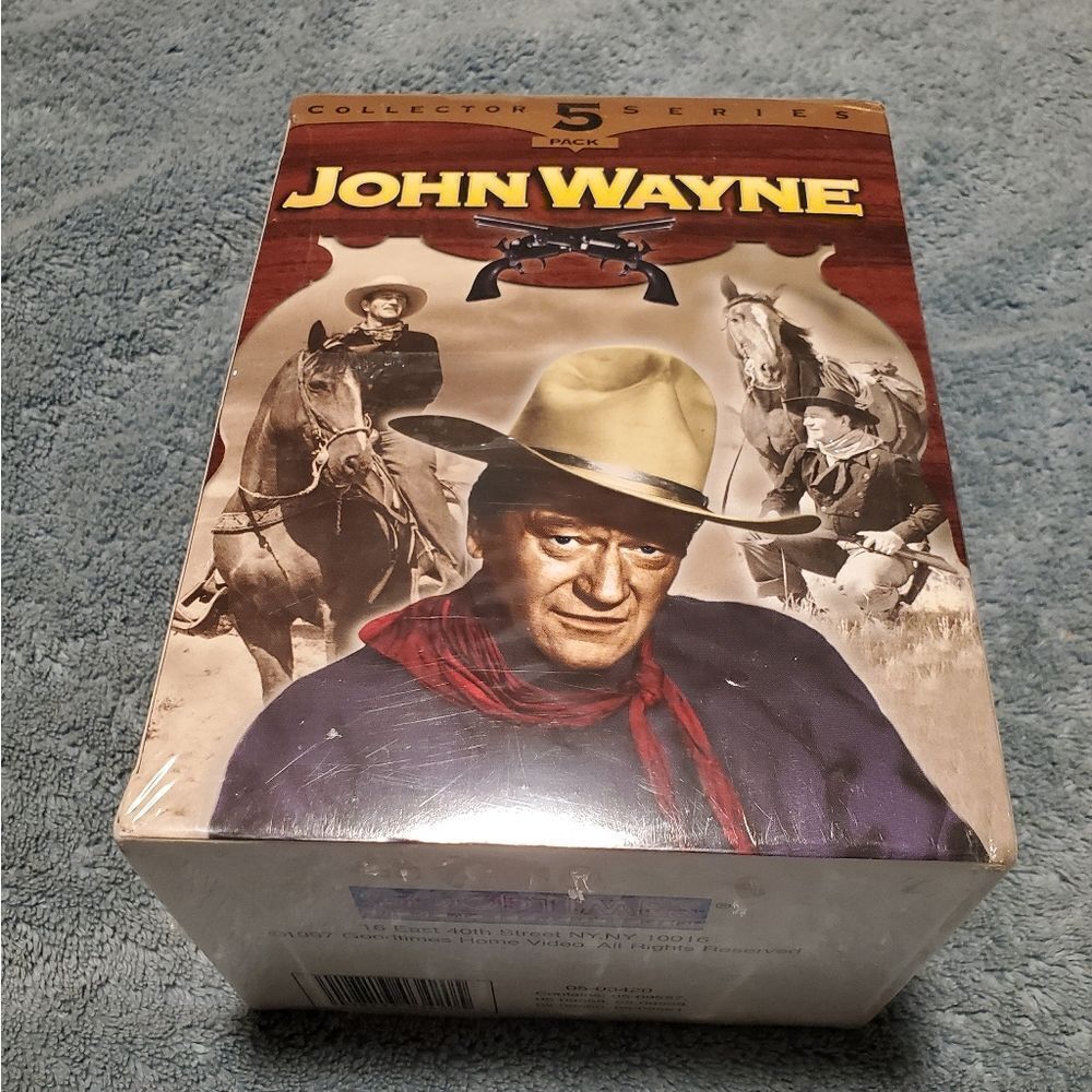 VINTAGE Boxed set of John Wayne VHS Factory Sealed